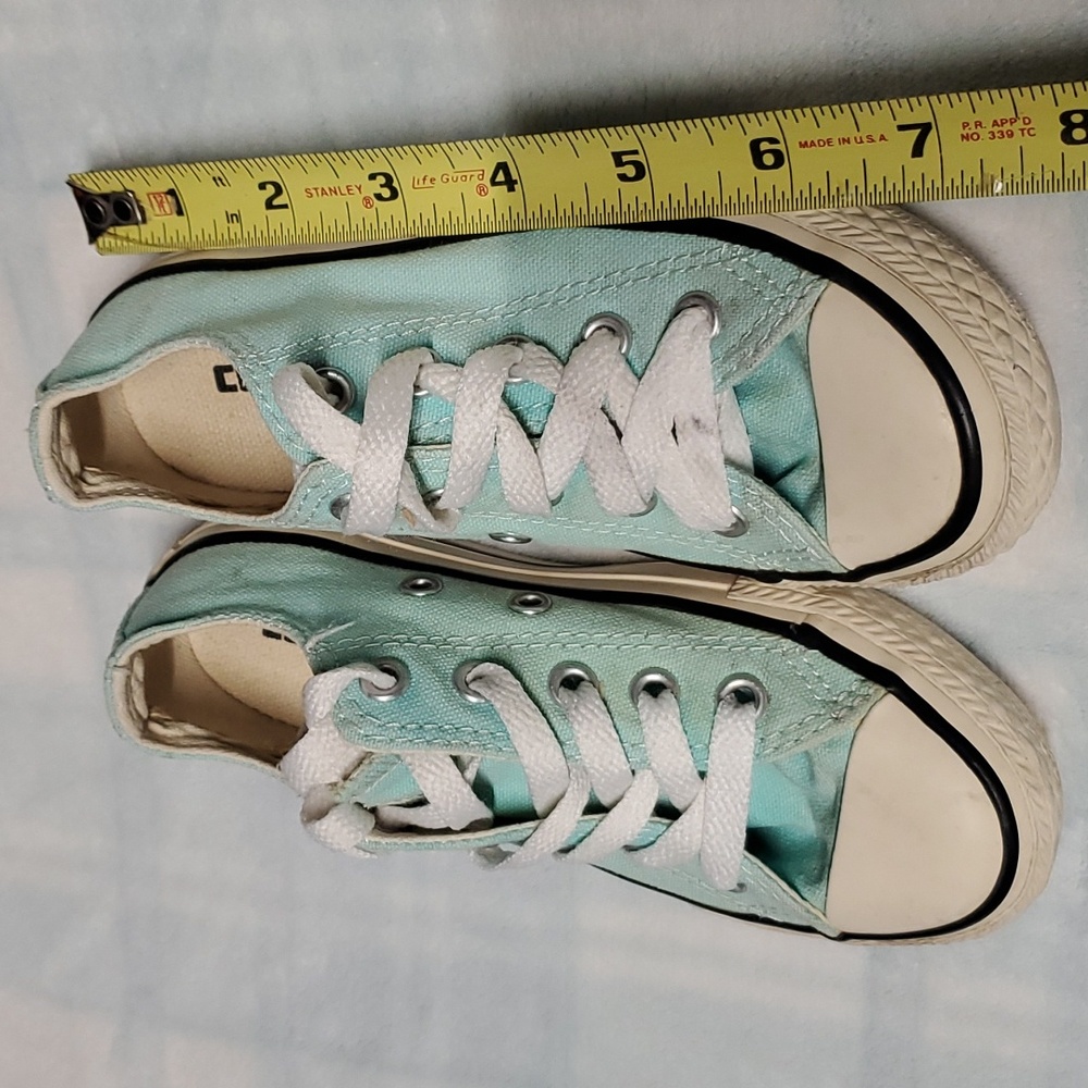 CONVERSE ALL STAR GIRLS BLUE SHOES SIZE 11 - Picture 2 of 12